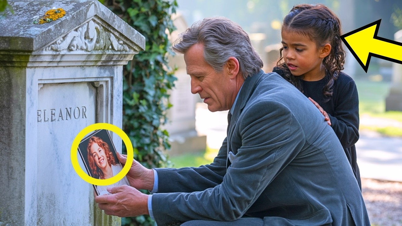 ¡LA VI HOY!  LE DICE NIÑA A MILLONARIO QUE LLORA EN LA TUMBA DE SU ESPOSA…