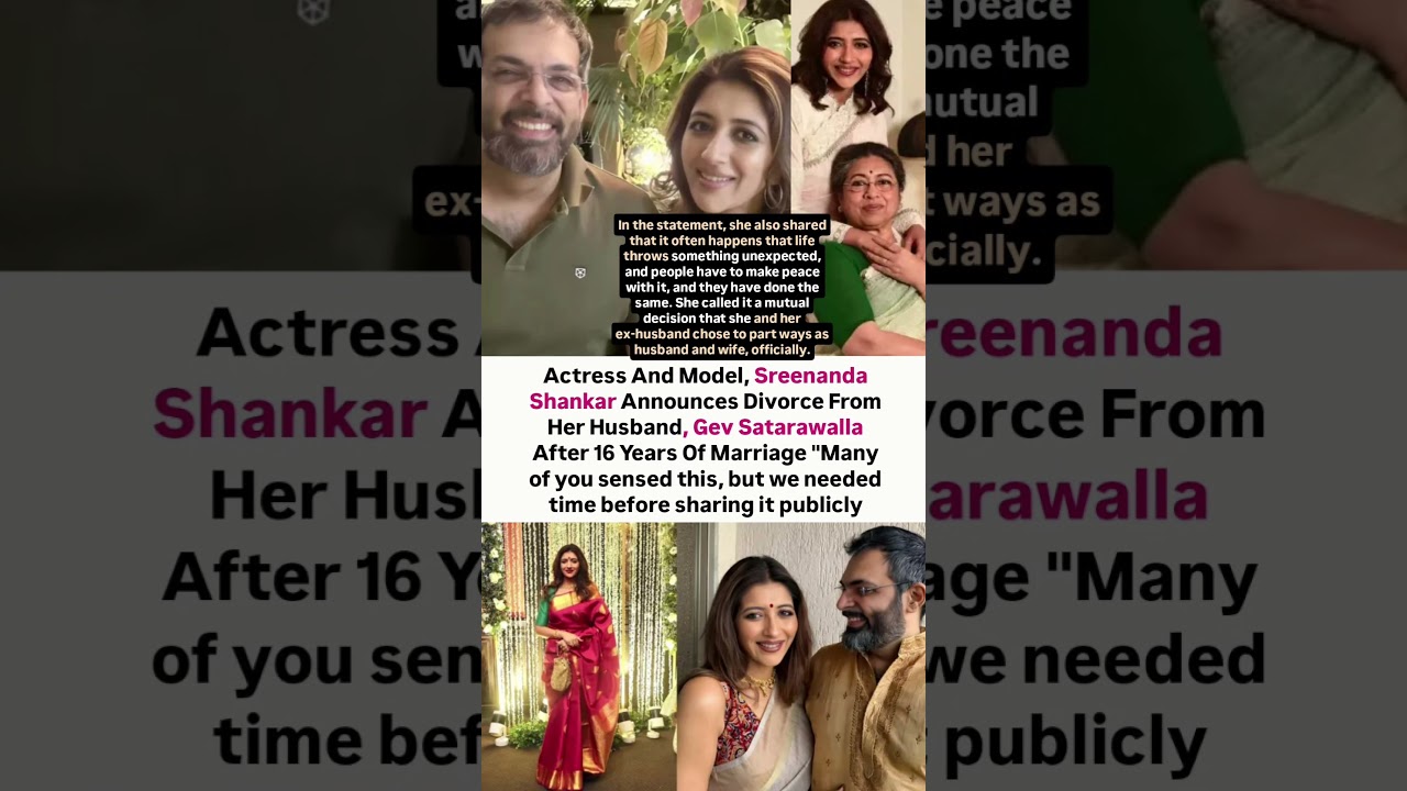 Sreenanda Shankar announce divorce from husband Gev Satarawalla