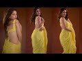 Desi indian glamour girl  slaying in yellow  saree fashion