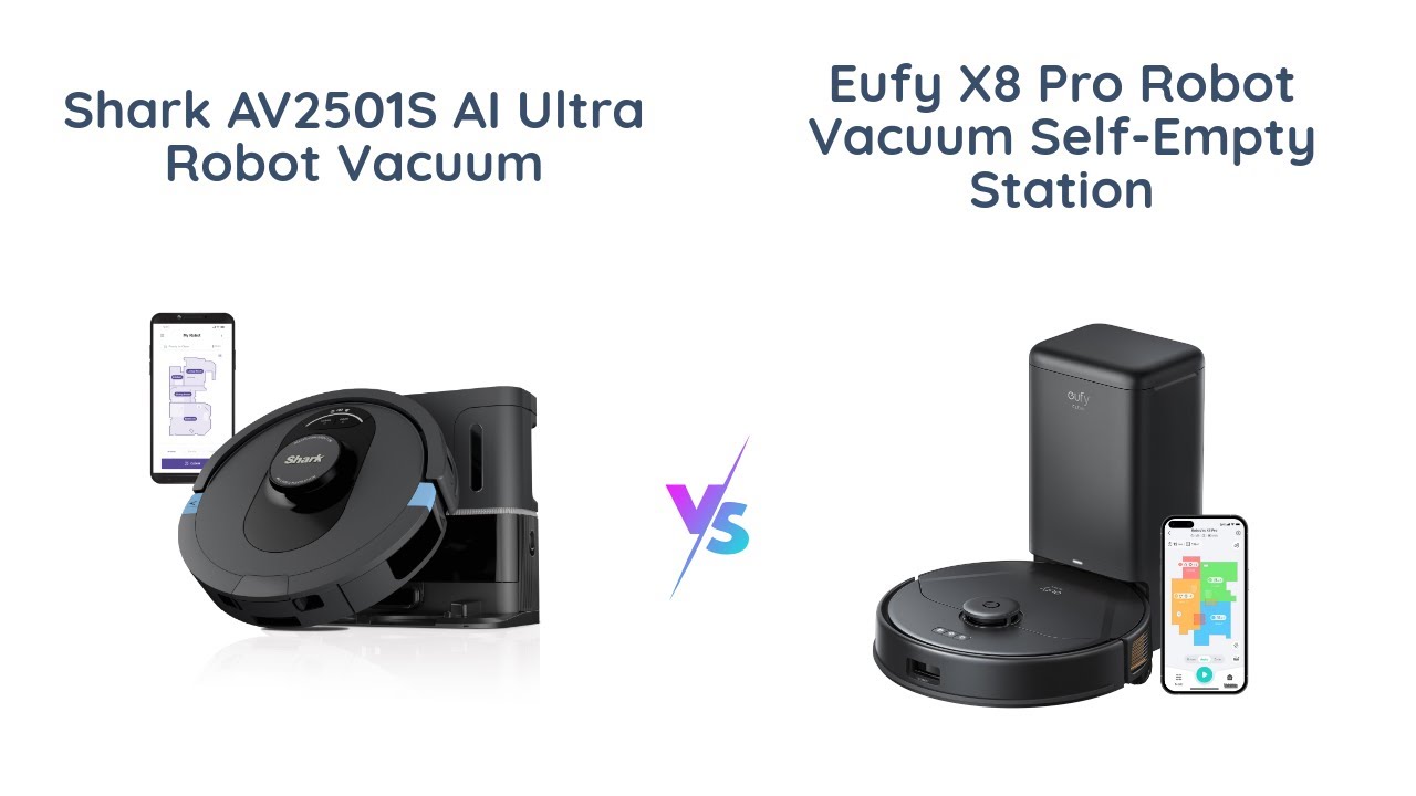 Shark AV2501S vs eufy X8 Pro 🦈🤖🆚💡🪞 Robot Vacuums Comparison! YouTube