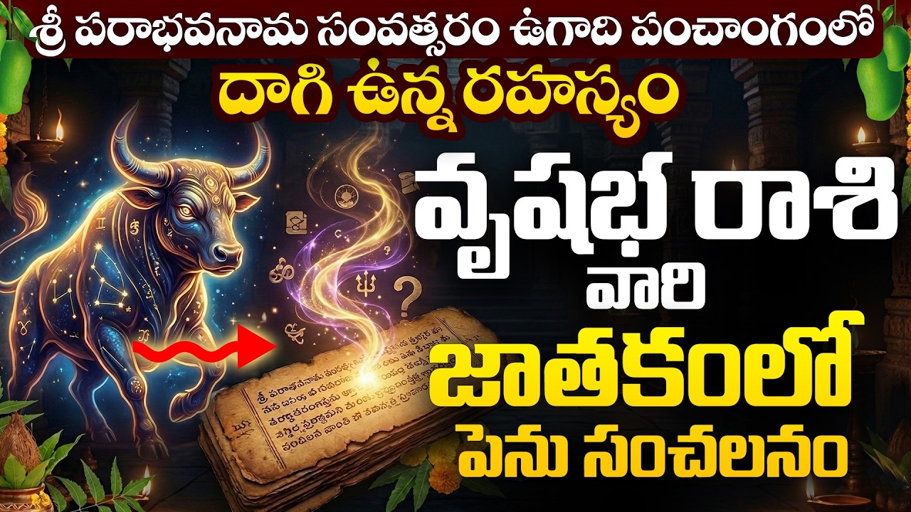 Ugadhi Rasi Phalalu 2026 : వృషభ రాశి వారి జీవితంలో పెను సంచలనం | Vrushabha Rashi phalalu today