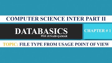 Master File | Backup File | Transaction File | Computer Science (MS Access & C) by Junaid Qamar
