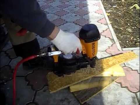 обычные барабанные гвозди в кровельный нейлер - YouTube
