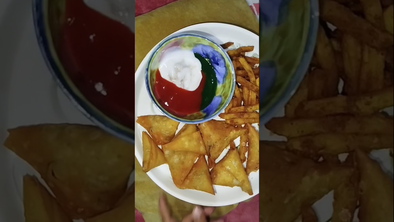 yummy samosa and fries 🍟