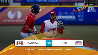 Highlights - Game 34 - Canada vs USA - 2023 U-18 Men's Softball World Cup