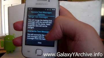 Nandroid Manager on Samsung Galaxy Y GT-S5360