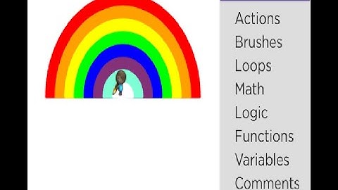 Rainbow art on Code.org artist lab