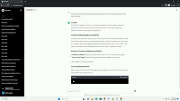 create adjacency matrix from graph python