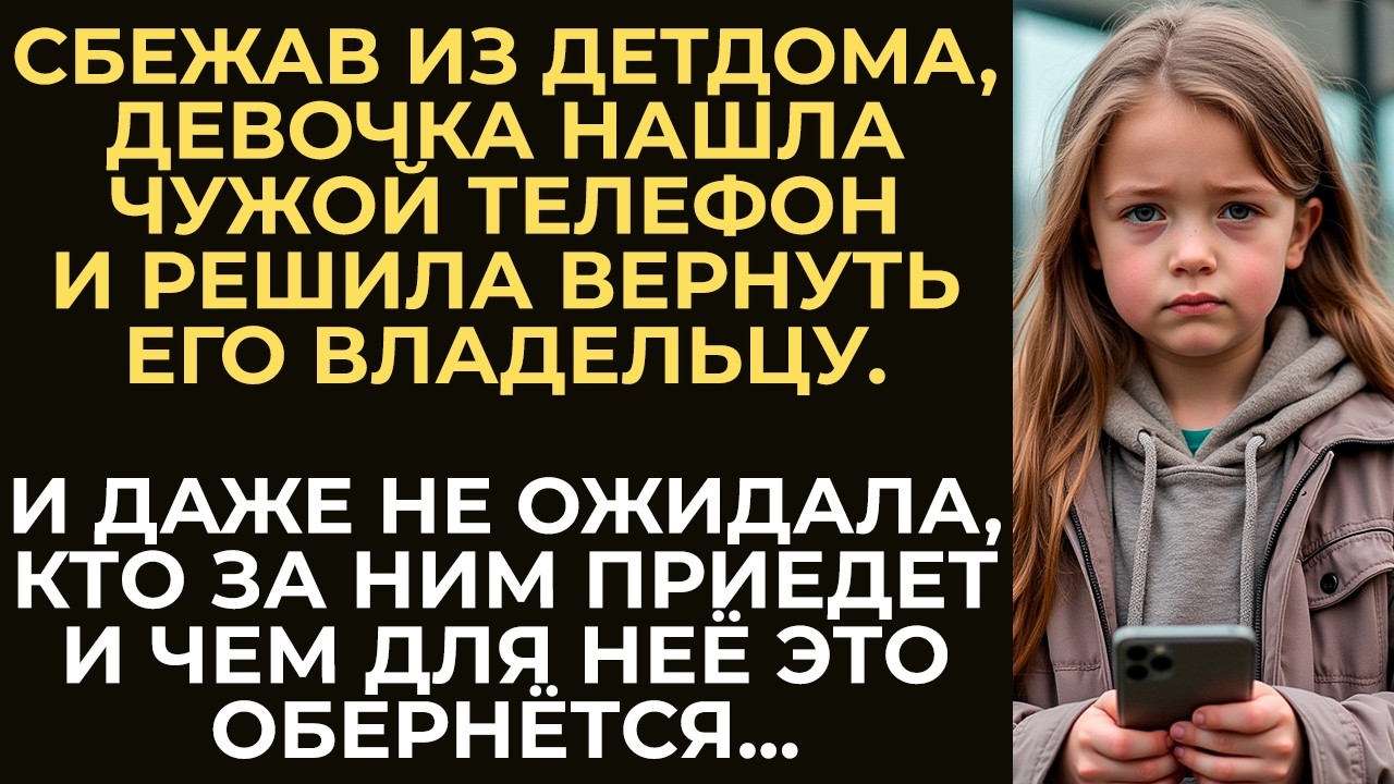 Сбежав из детдома, девочка нашла чужой телефон и решила вернуть его владельцу. И даже не ожидала...