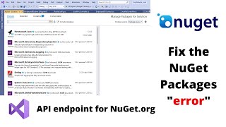 How to Manage packages for solution visual studio Fix Error | NuGet.org as a package | with BeSmart