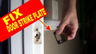 How to Fix Loose Door Latch, Door Strike, Door Frame! Cheap and Easy Fix for Stripped out Wood Hole by jakeguitar01 134,232 views 4 years ago 8 minutes, 30 seconds