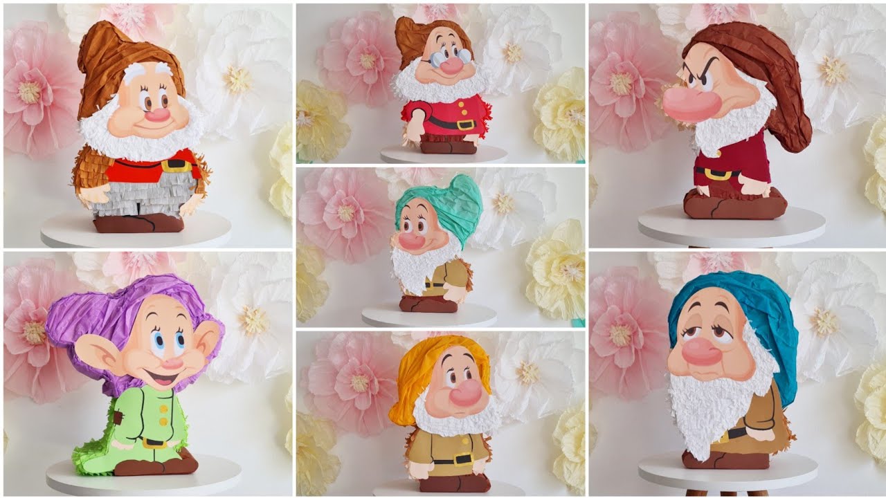 PIÑATA 7 ENANITOS de BLANCA NIEVES | MOLDE GRATIS