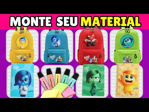 🎒📚 MONTE SEU MATERIAL ESCOLAR DIVERTIDA MENTE 😄🤢😨🤬 #quiz #materialescolar #voltaasaulas