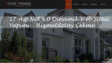 17-Asp.Net Dinamik Web Sitesi Yapımı-Hizmetdetay Çekme