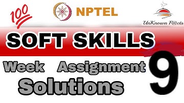 SOFT SKILLS WEEK 9 ANSWERS NPTEL l #softskill #nptel #nptel2023 #nptelanswer #nptelcourseanswers