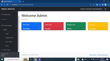 Parcel delivery management system with PHP and Mysql Part One. #PHPMySQL #PHPandMySQL