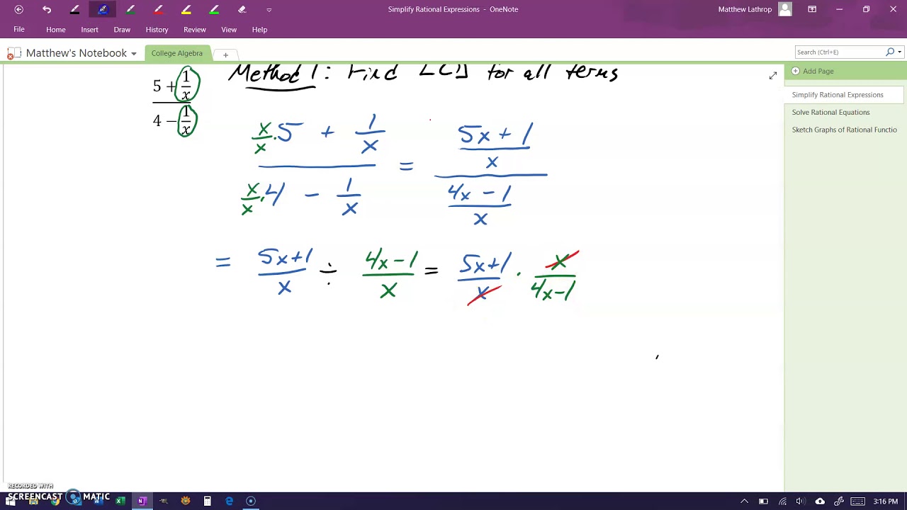 Simplifying Complex Rational Expressions Example 13 YouTube Simplifying Complex Rational Expressions Example 13 YouTube