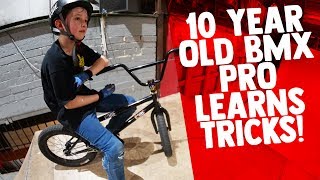 10 YEAR OLD BMX PRO LEARNS NEW TRICK!