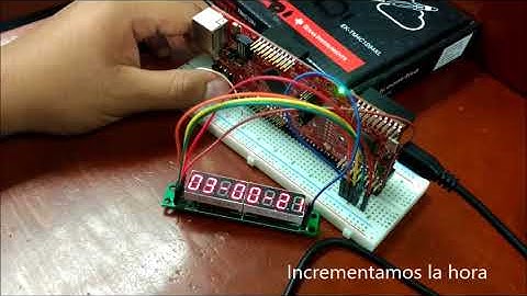 Reloj digital usando la tiva TM4C1294NCPDT.