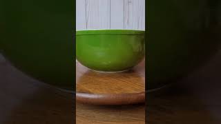 ebay Vintage Pyrex Mixing Nesting Bowl Large #404 Reverse Primary Green