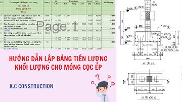 Hướng dẫn Đo bóc khối lượng_tiên lượng bản vẽ móng cọc ép