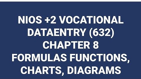 NIOS +2 VOCATIONAL DATAENTRY CLASS CHAPTER 7
