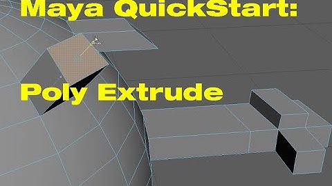 Maya QuickStart: Poly Extrude