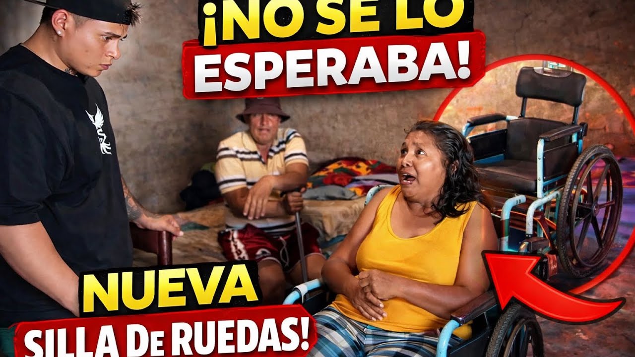 No se lo esperaba… Le llevé una silla de ruedas