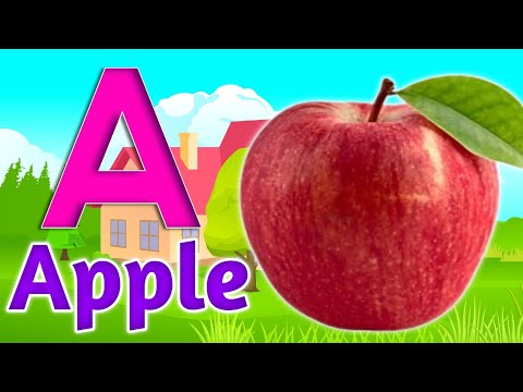 Phonics Song with TWO Words - A For Apple - ABC Alphabet Songs with Sounds for Children
