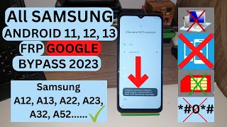 Samsung A12 Android 12 FRP Bypass | 2023 Without Pc | All Samsung Google Account Unlock