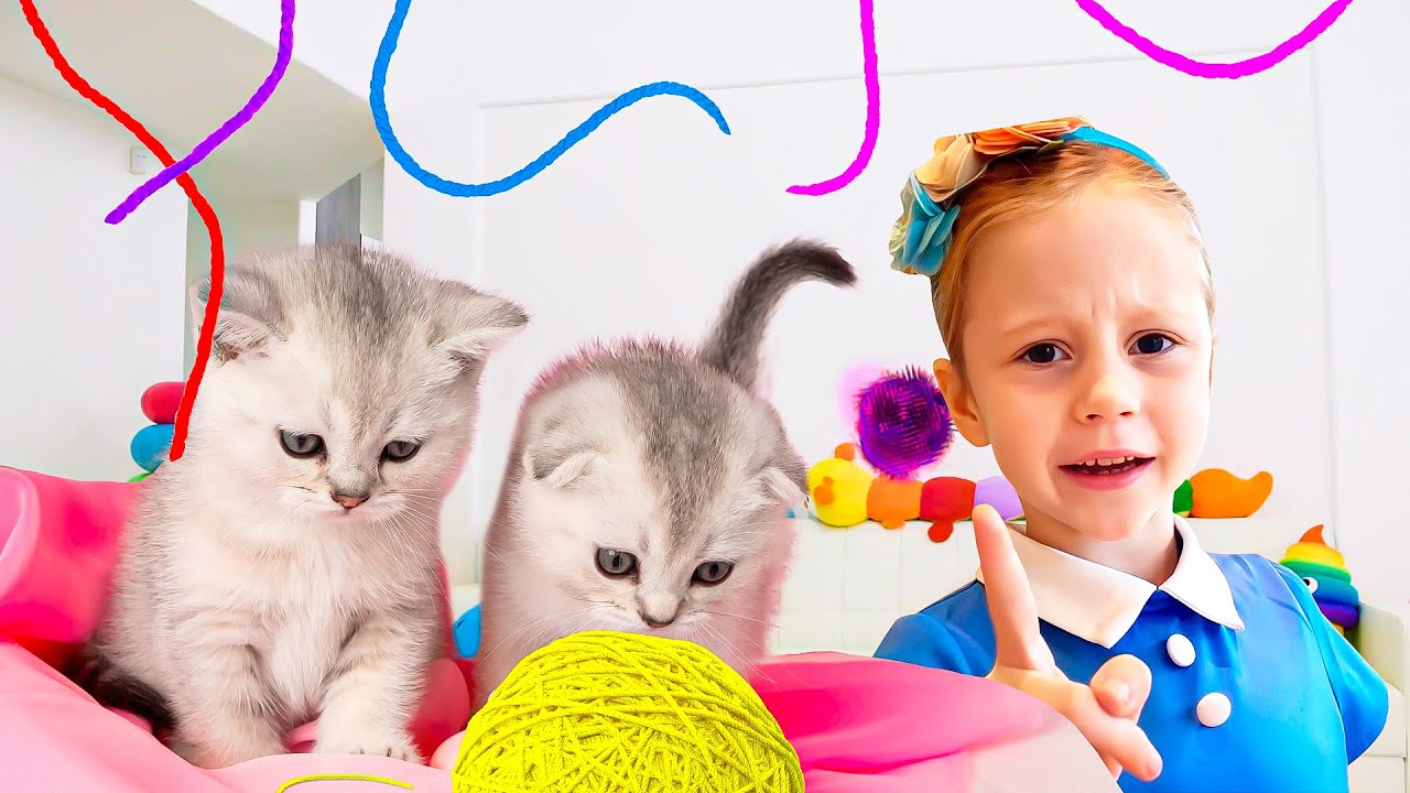 นาสเตียและลูกแมวสองตัวของเธอ และเรื่องราวสนุกๆ สำหรับเด็ก