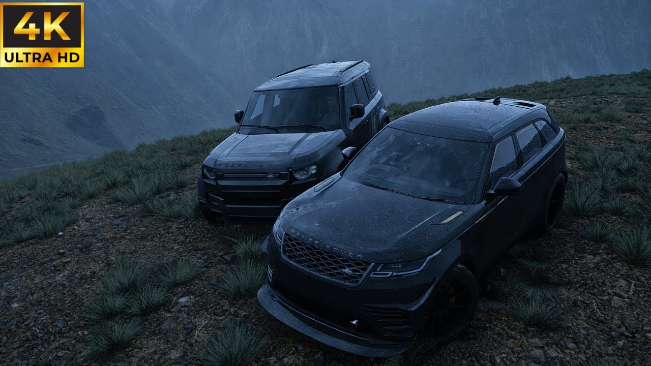 Land Rover Defender & Velar 🌙 NIGHT CONVOY | Realistic Driving 4K | FH5