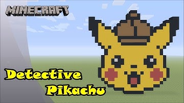 Minecraft: Pixel Art Tutorial and Showcase: Detective Pikachu