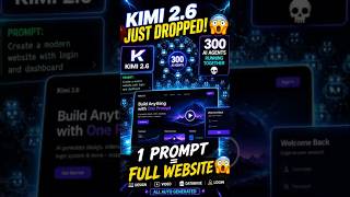 Kimi 2.6 is INSANE 😳 (1 Prompt = Full Website 💀) #kimiai #ai #automation 2/15