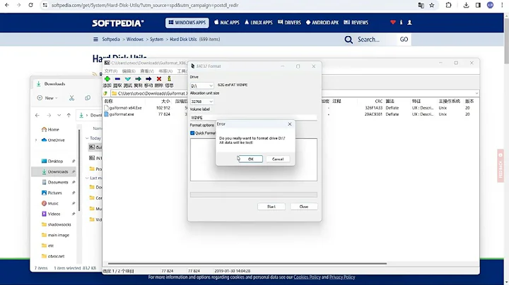 How to format USB flash drive as FAT32 in Windows 11 for drives larger than 32GB?