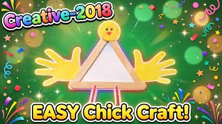 Simple Triangle Bird Craft 🐥 | Easy Shapes Art for Kids