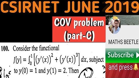 CSIRNET JUNE2019 || part-C || COV