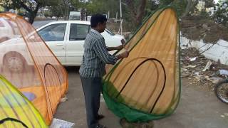 Mosquito net folding