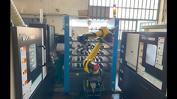 Hyundai Wia SE2200L Machine Tending Application with Fanuc M10ID/12 Robot