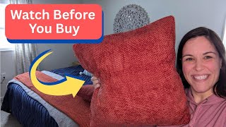 Burnt Orange Decorative Pillow Covers 20x20 Inch Soft Chenille Review - Watch Before You Buy! screenshot 5