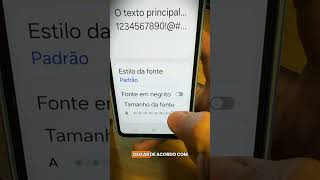 Como aumentar as letras do seu celular?
