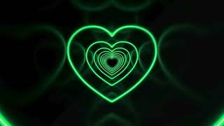 Neon Lights Heart Tunnel💚Purple Heart Background | Neon Heart Tunnel Loop 4 Hours I Lovlet