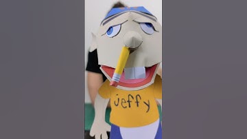 How I made a mini Jeffy puppet from 2 sheets of paper #Jeffy #JeffyPuppet #SML #paperpuppet