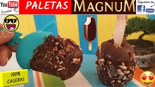 COMO HACER PALETAS MAGNUM CASERAS  #RECETAFACIL TUTORIAL DE HELADO VAINILLA