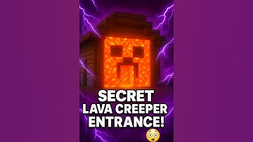 🔥 Epic Minecraft Secret Lava Creeper Entrance! (2025 Trend) ⬆ #shorts