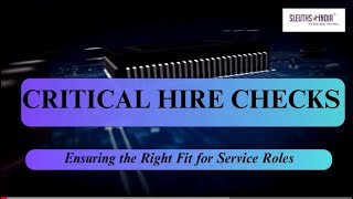 🔍 Critical Hire Checks: Ensuring the Right Leadership for Your Organization!