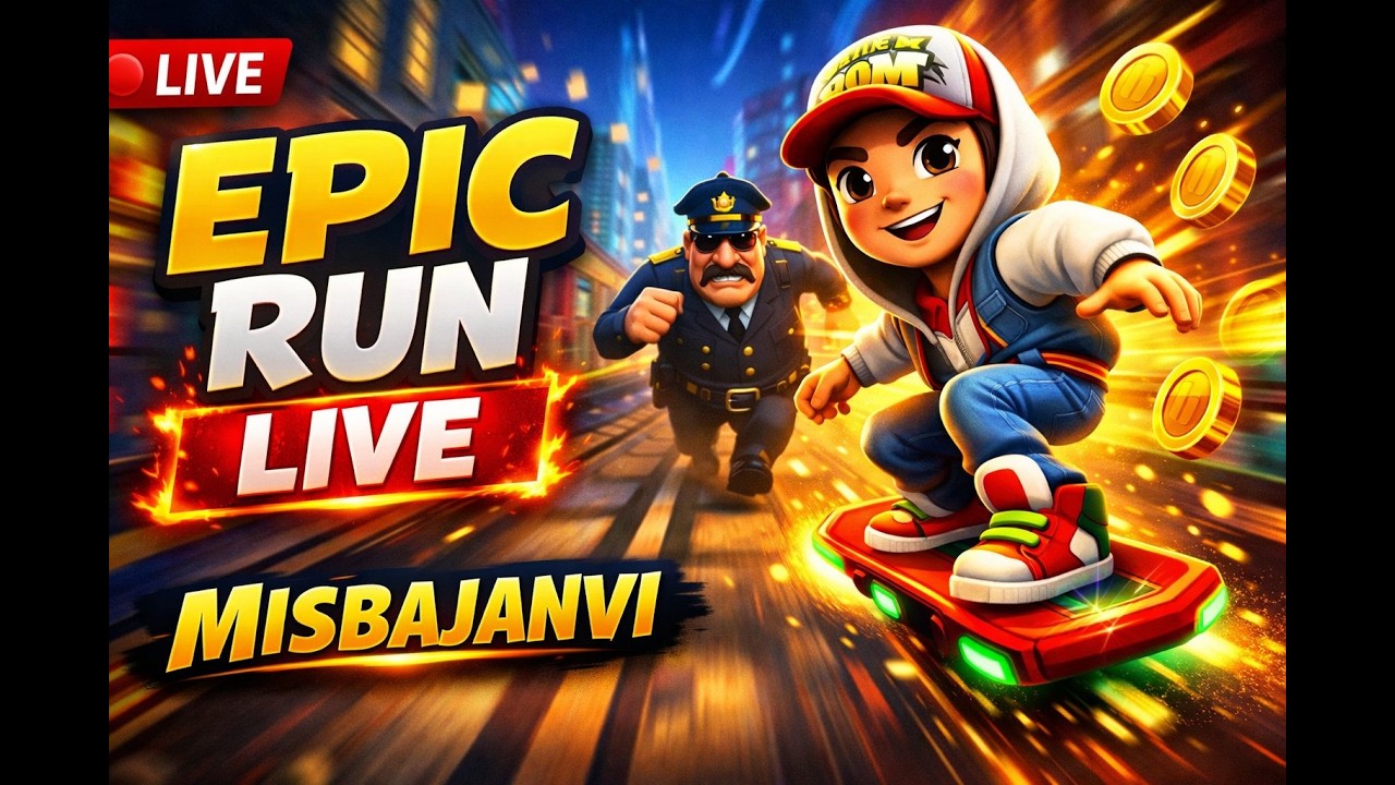 English SUBWAY SURF solo LIVE RECORD RUN |50 MILLION SCORE CHALLENGE