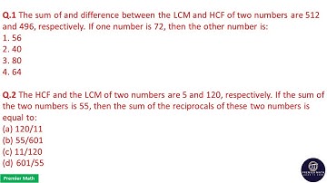 The sum of and difference between the LCM and HCF of two numbers are 512 and 496, respectively. If o