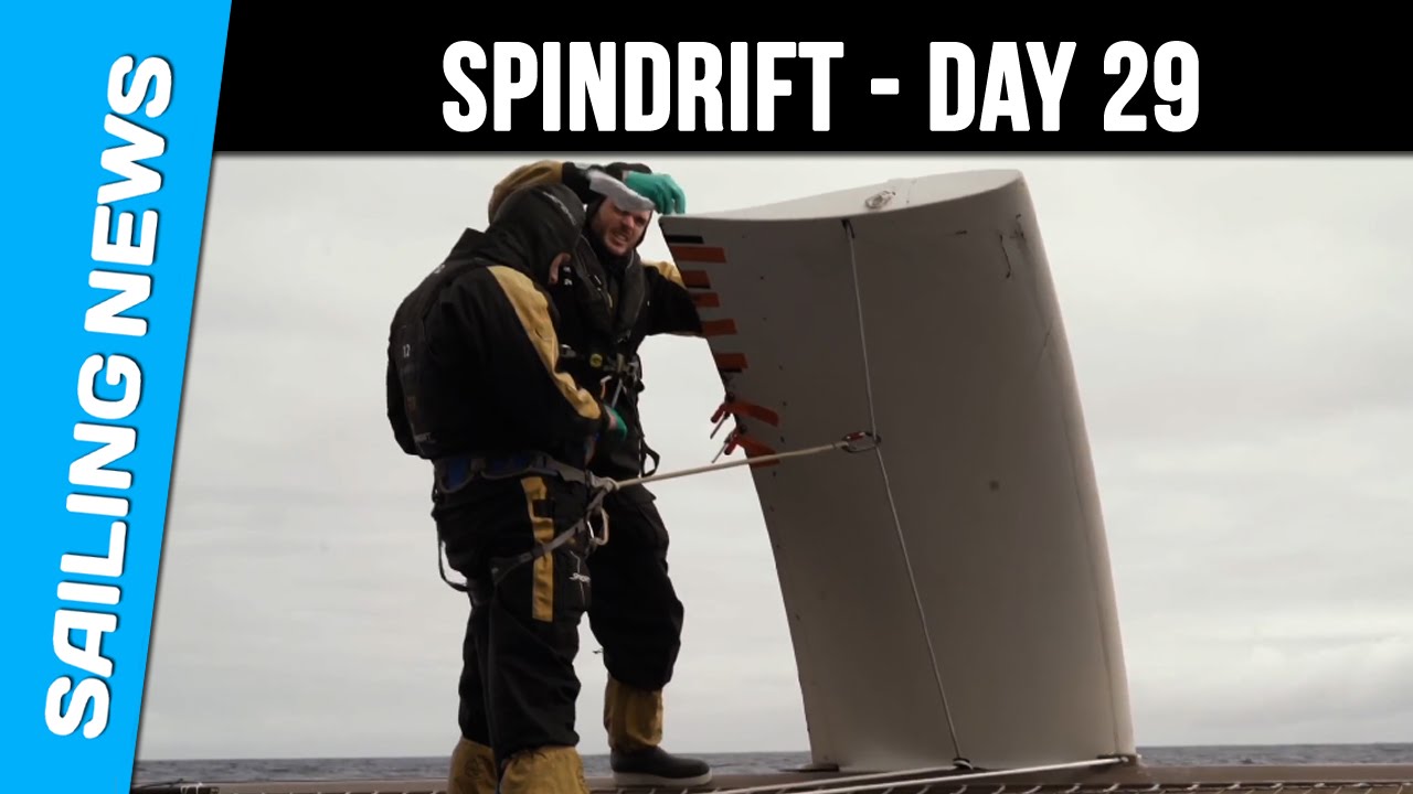Spindrift - Jules Verne Trophy - Day 29 - Repairs in the Southern Ocean