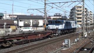 JR貨物EF64－1015号機牽引東北本線貨物列車